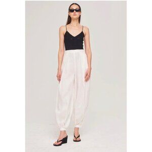 $328 New Ronny Kobo S M 6/8 Kristine Pants Trousers White Harem Balloon Pleated